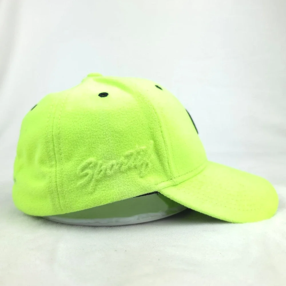 Official Dad Hat Cap Embroidery 3D Logo Side Sportif Logo Neon Yellow New
